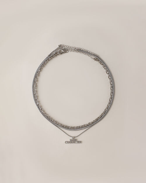 Collar Multicadena Plateado